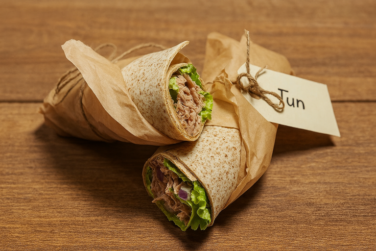 Tuna tortilla wraps - packed with tuna and vegetables
