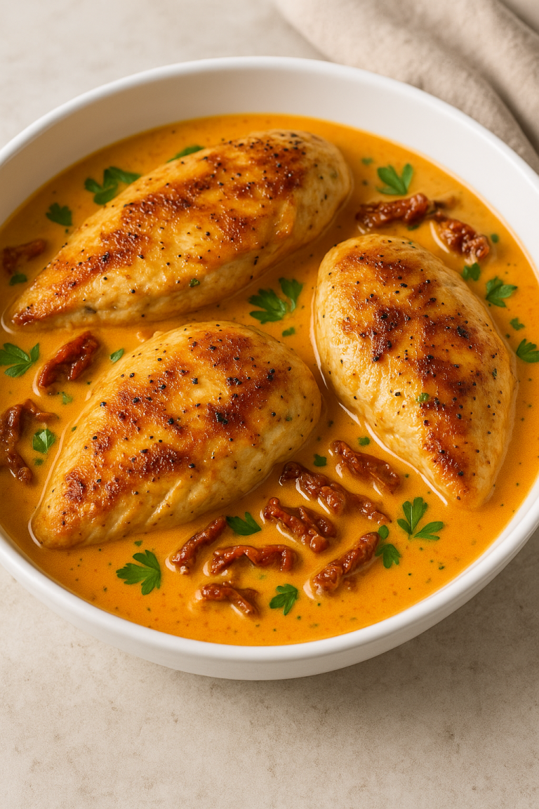 Chicken in Sun-Dried Tomato Cream Sauce